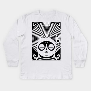 Grimoire Rubrum (Black on White) Kids Long Sleeve T-Shirt